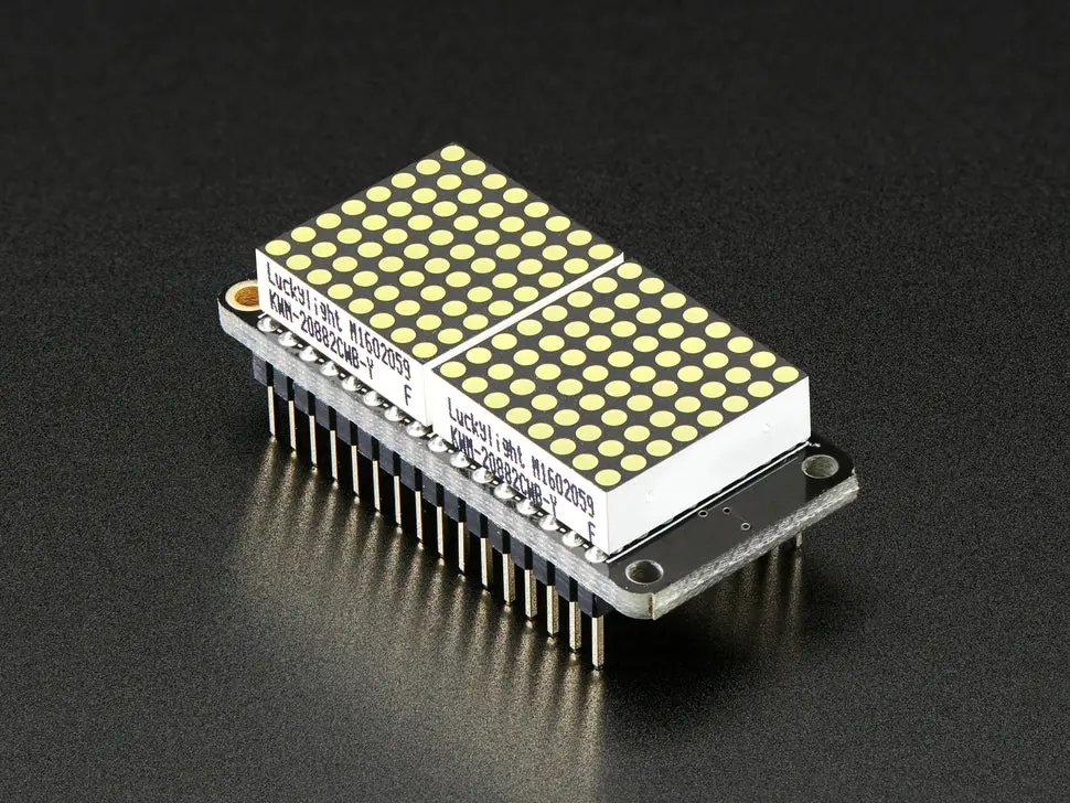 Adafruit 0.8" 8X16 Led Matrix Featherwing Display Kit - White 1