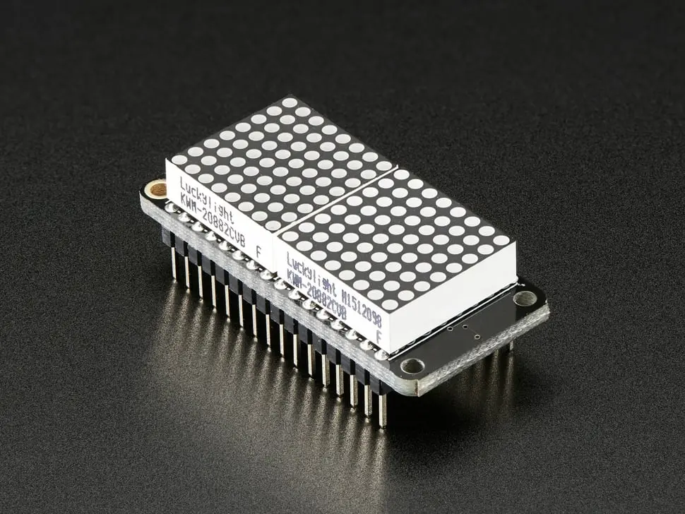 Adafruit 0.8" 8X16 Led Matrix Featherwing Display Kit - Blue 1