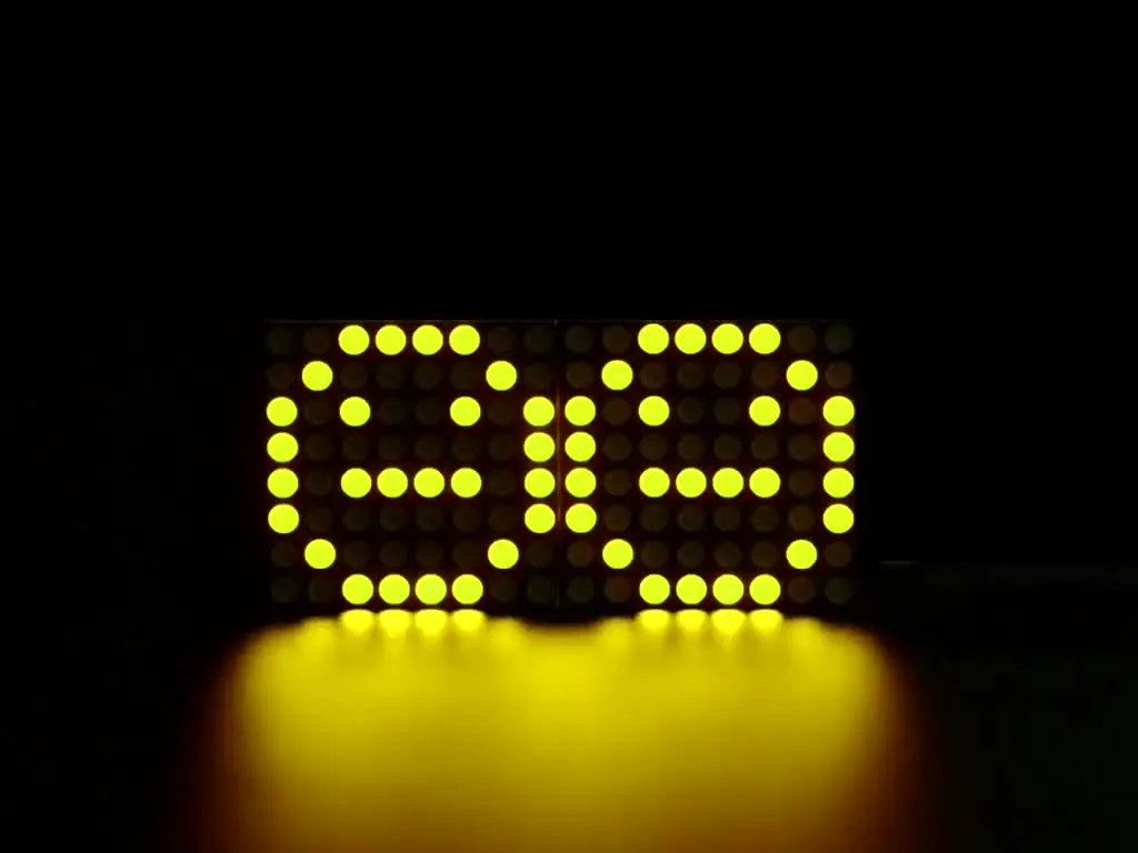 Adafruit 0.8" 8X16 Led Matrix Featherwing Display Kit - Yellow 2