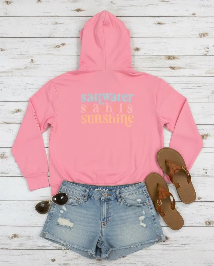 Saltwater, Seashells & Sunshine Distressed Hoodie 1