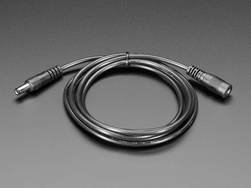 2.1Mm Female/Male Barrel Jack Extension Cable - 1.5M / 5 Ft 1