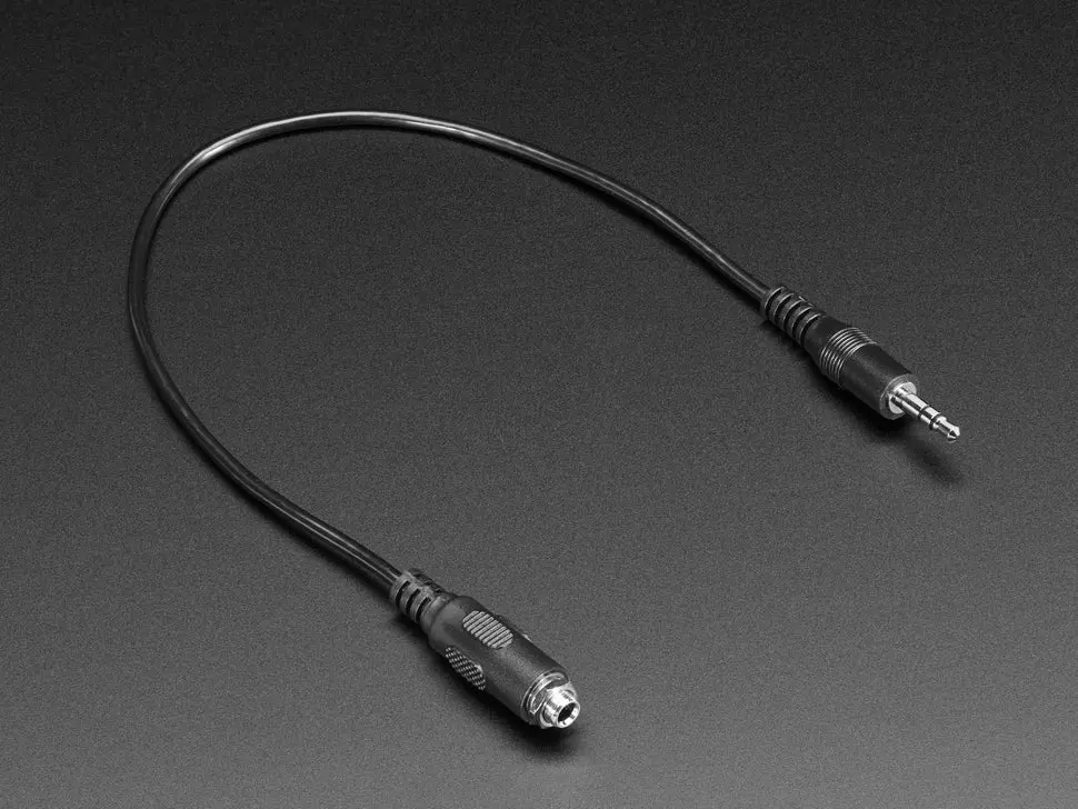 Panel Mount Stereo Audio Extension Cable - 1/8" / 3.5Mm 1