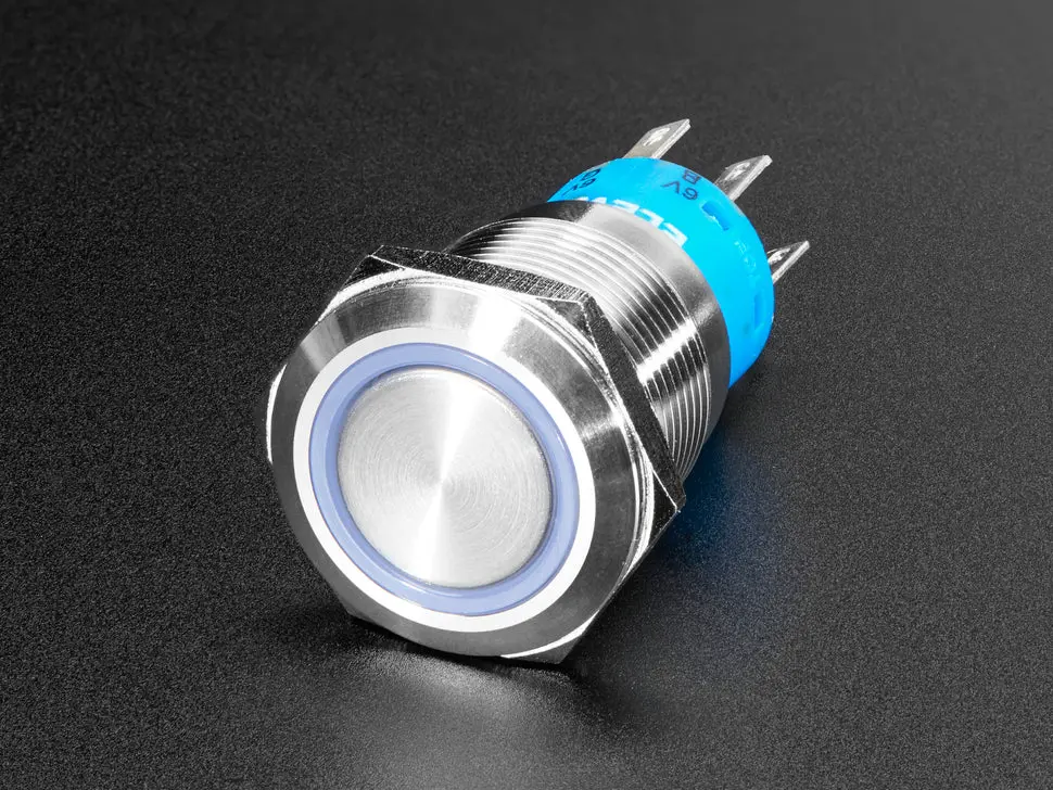 Rugged Metal Pushbutton - 19Mm 6V Rgb Momentary 1