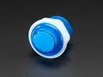 Mini Led Arcade Button - 24Mm Translucent Blue 1