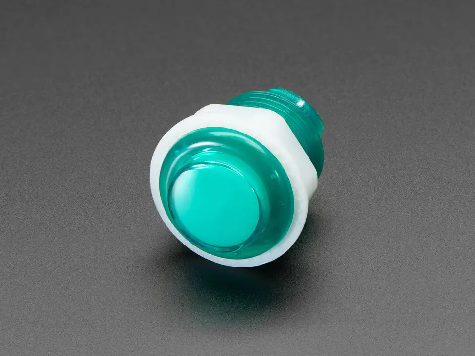 Mini Led Arcade Button - 24Mm Translucent Green 1