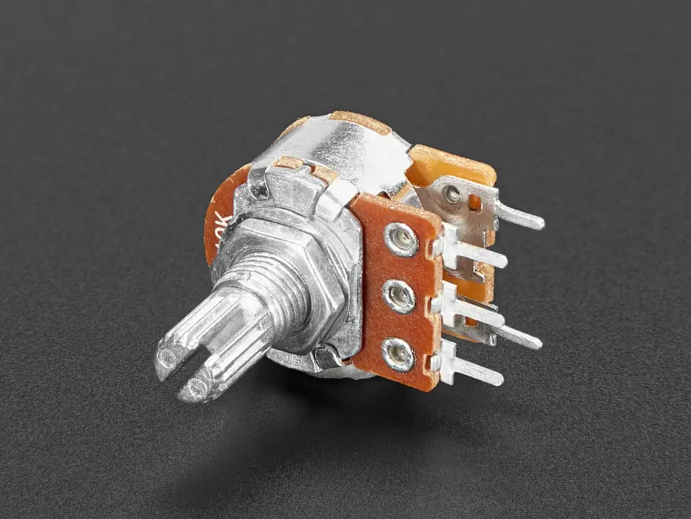 Panel Mount 10K Logarithmic Potentiometer With On-Off Switch 1