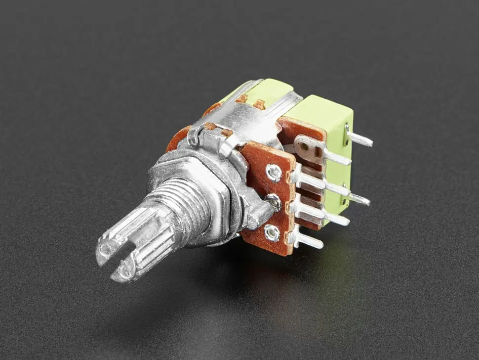 Panel Mount 10K Dual Logarithmic Potentiometer With On-Off Switch 1
