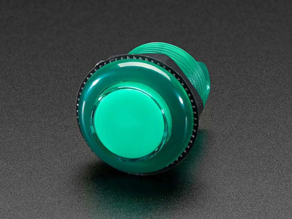 Arcade Button With Led - 30Mm Translucent Green 1