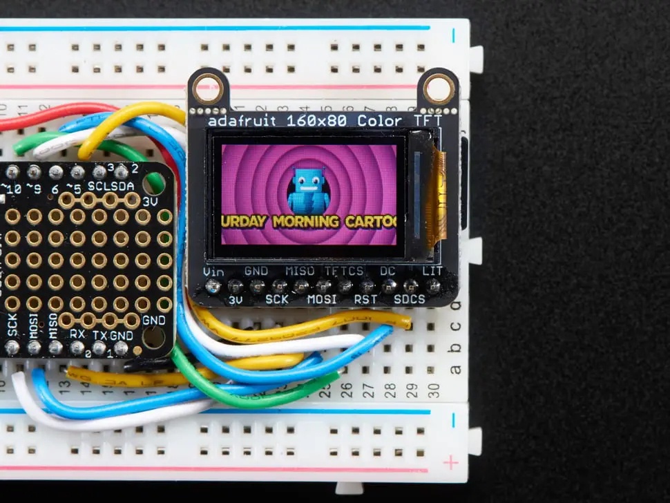 Adafruit 0.96" 160X80 Color Tft Display With Microsd Card Breakout - St7735 1