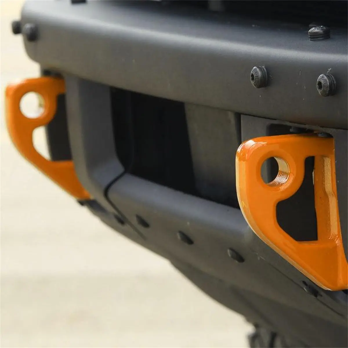 Ford Performance 2021+ Bronco Front Bumper Tow Hooks - Orange (Pair) | M-18954-Bo 1