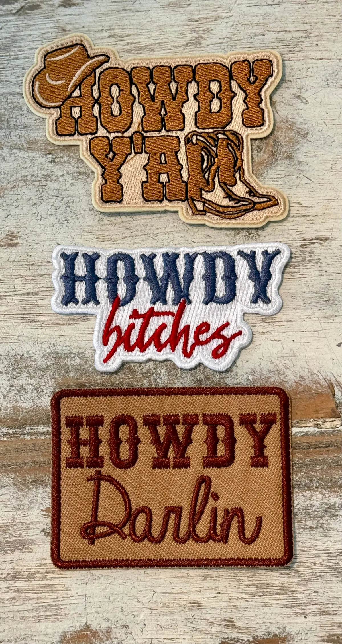 Howdy Darlin’ Iron On Patches 1