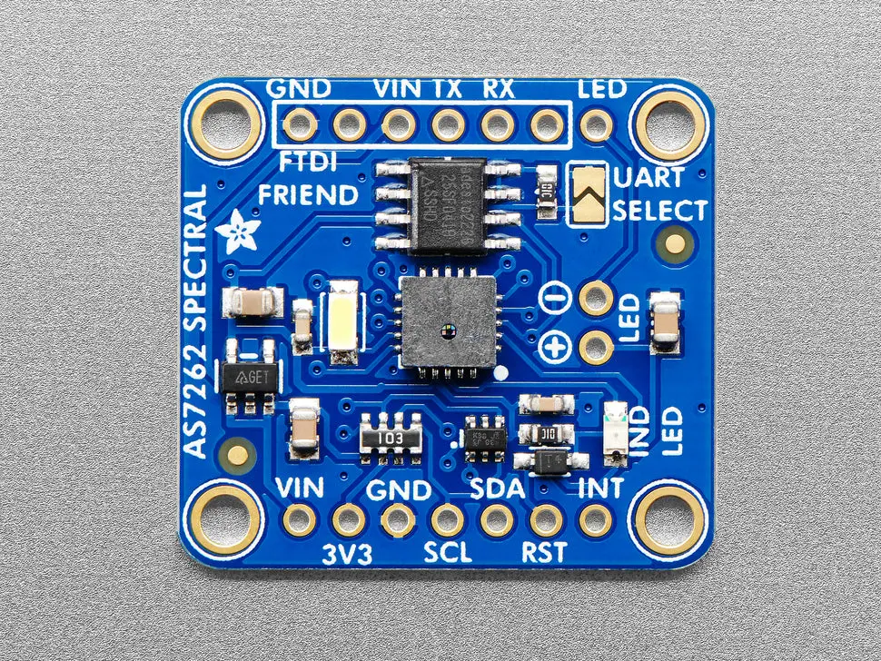 Adafruit As7262 6-Channel Visible Light / Color Sensor Breakout 1