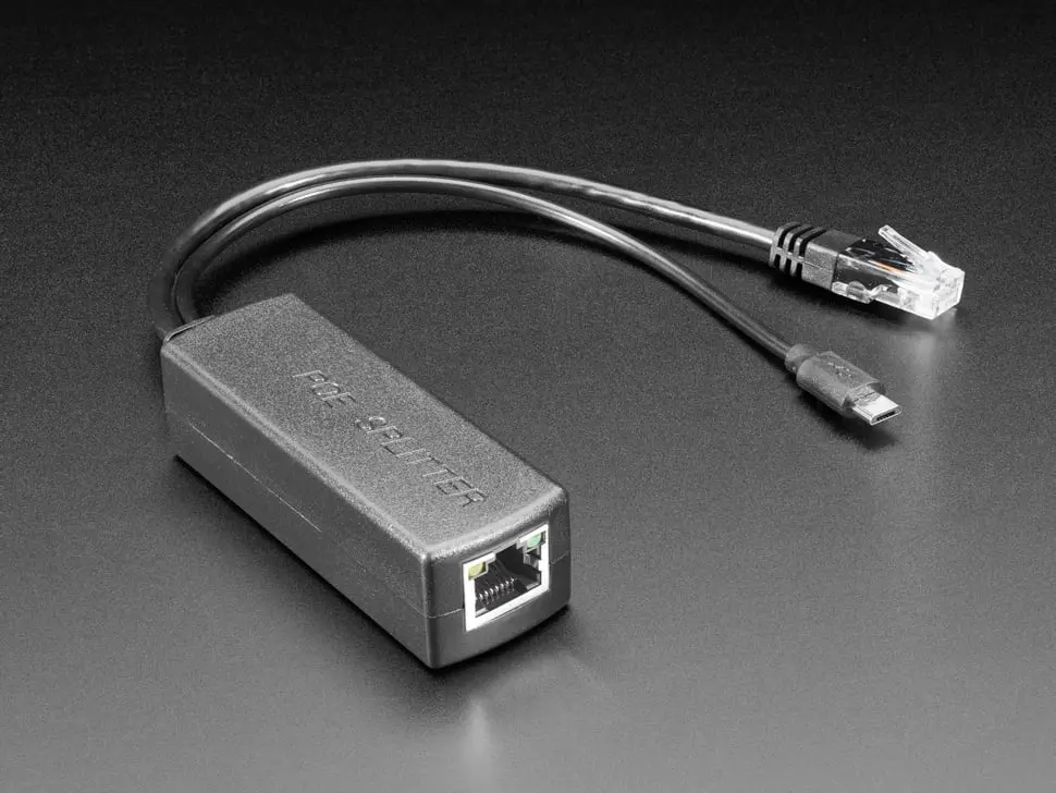 Poe Splitter With Microusb Plug - Isolated 12W - 5V 2.4 Amp 1