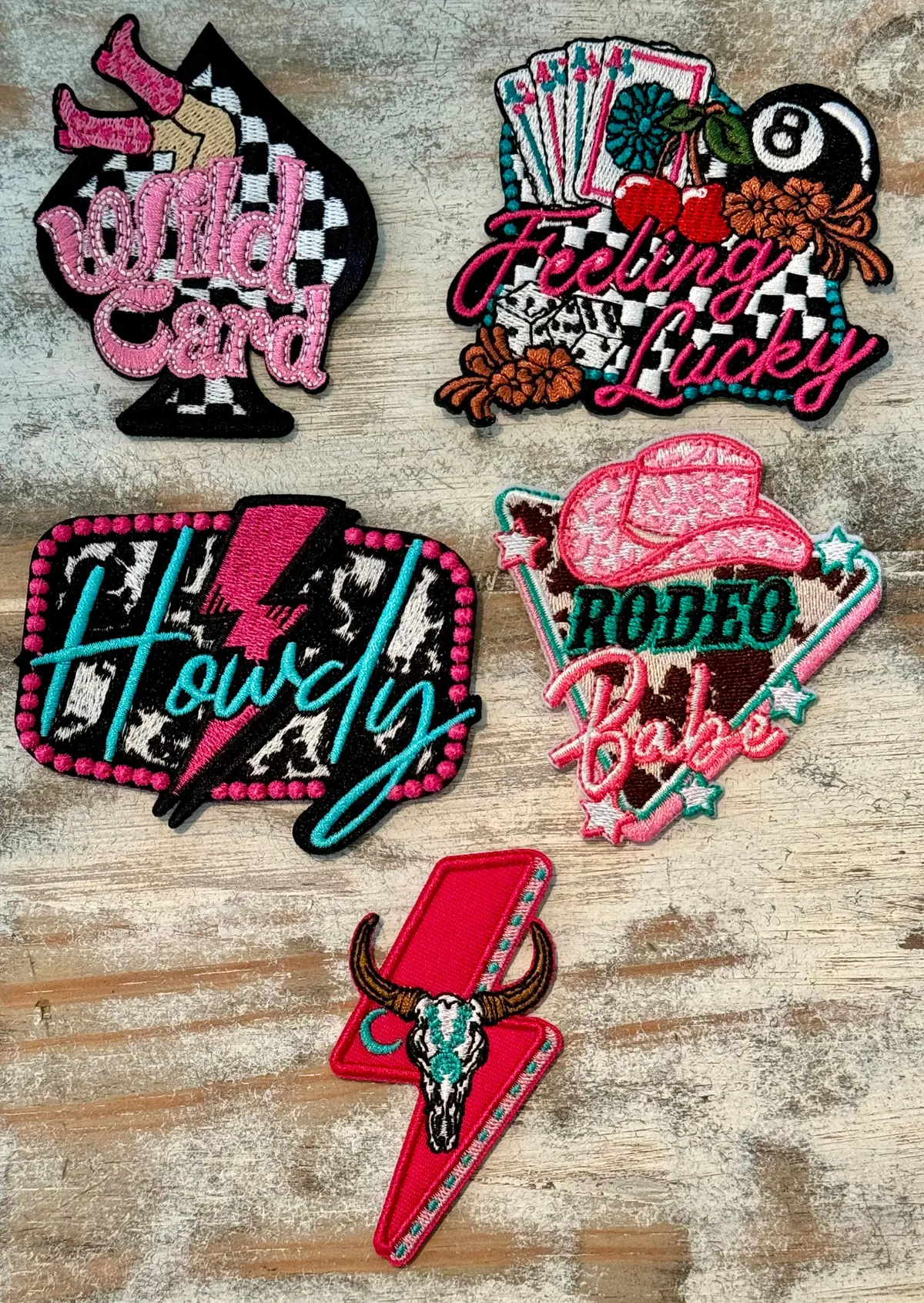 Cowgirl Themed Iron On Patches 1