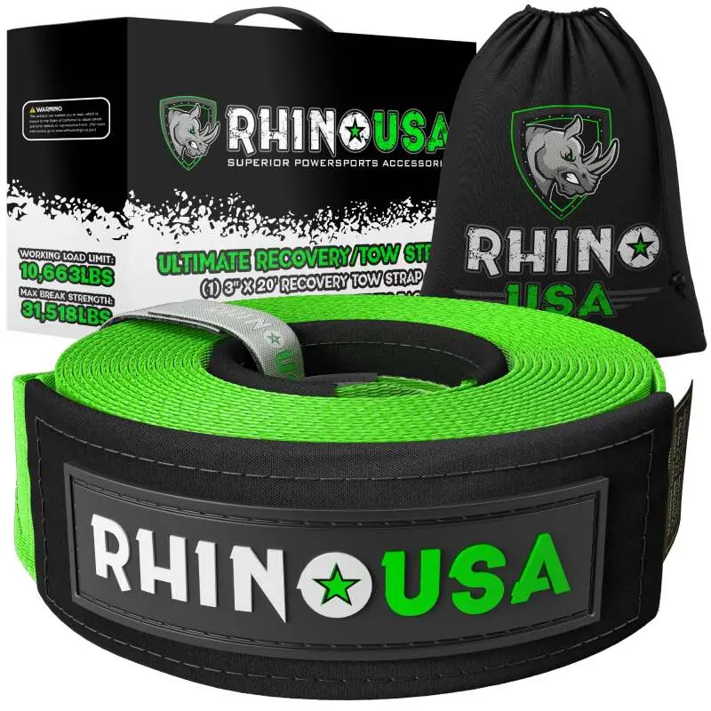 Rhino Usa Recovery Tree Saver Strap 3Inx8ft (Green) | Rg-Ts3x8-Grn 1