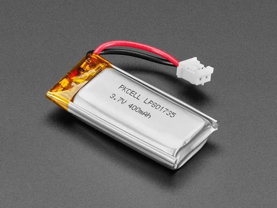 Lithium Ion Polymer Battery - 3.7V 400Mah Ideal For Feathers 1