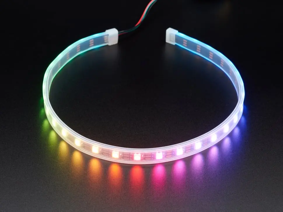 Adafruit Neopixel Led Strip With 3-Pin Jst Ph Connector - 60 Leds/Meter - 0.5 Meter 1