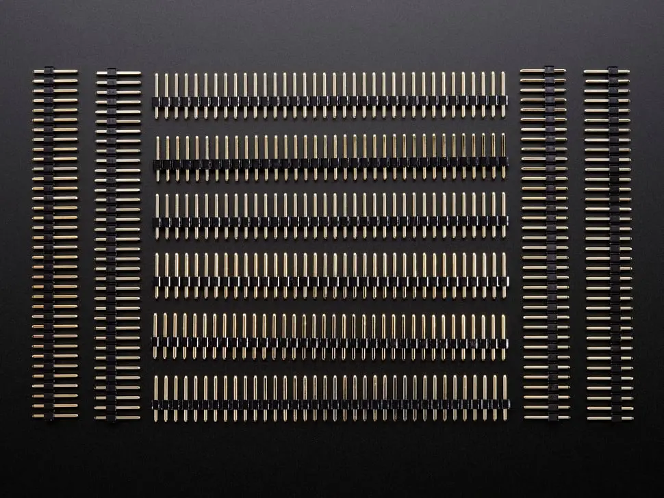 Break-Away 0.1" 36-Pin Strip Male Header - Black - 10 Pack 1