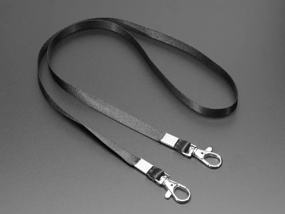 Double-Hook Lanyard In Adafruit Black 1
