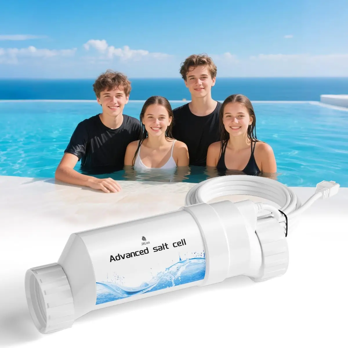 Salt Cell, Up To 40,000 Gallons Swimming Pool Salt Chlorine Generator, Salt Cell For Pool, Fits For Hayward W3t-Cell-15 Blw1t15h, Tcell15, Salt Cell T-15, T-Cell-15 1