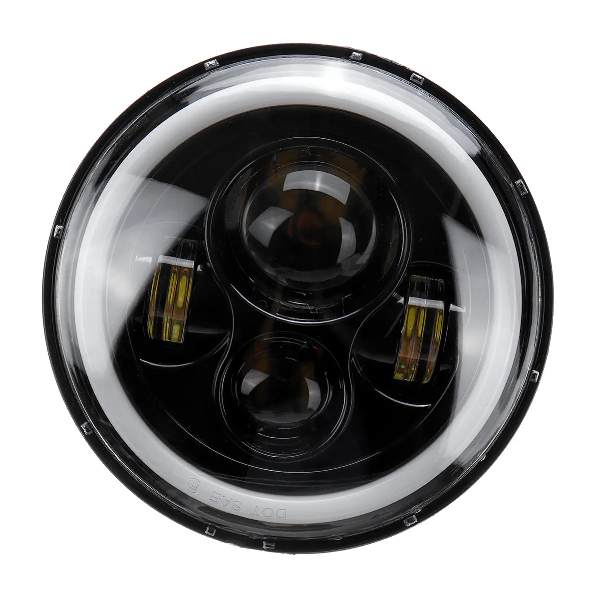 7Inch Round Led Headlights Blue Halo Ring Angel Eyes For Jeep Wrangler Jk Tj Lj Cj 2