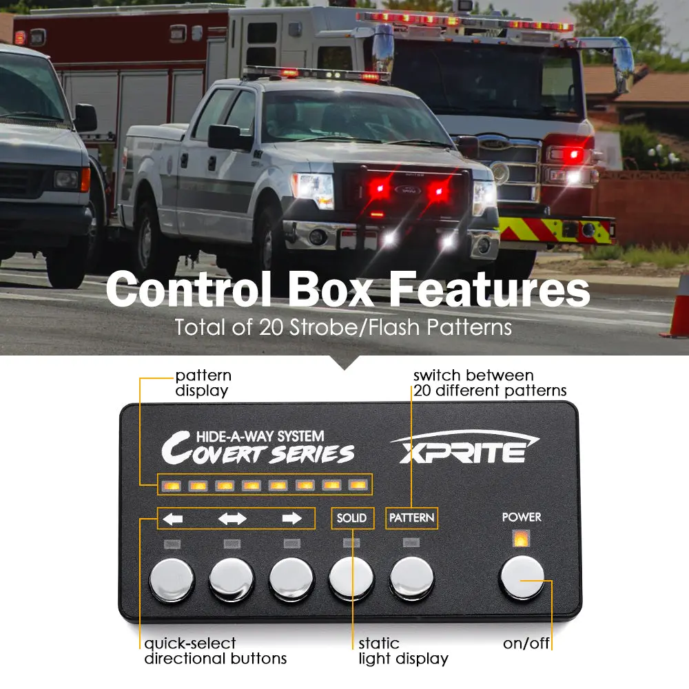 Xprite Replacement Control Box For Led Hideaway Emergency Strobe Lights | 52013-8 Series 1