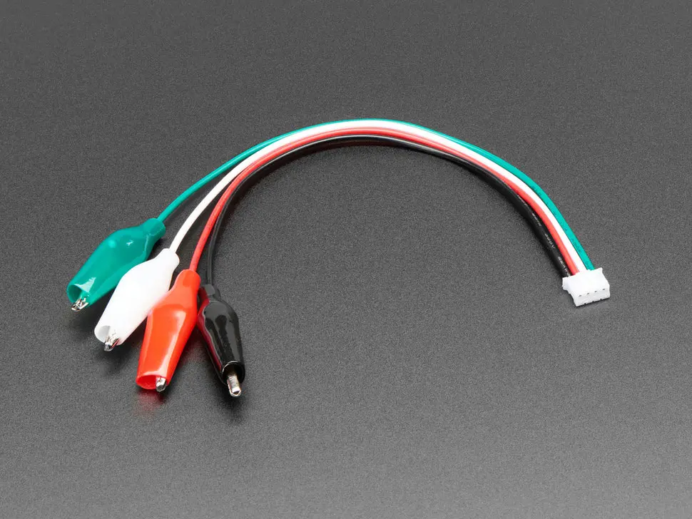 Jst Ph 2Mm 4-Pin Plug To Color Coded Alligator Clips Cable 1
