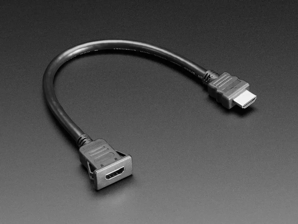 Snap-In Panel Mount Hdmi Cable - 30Cm 1