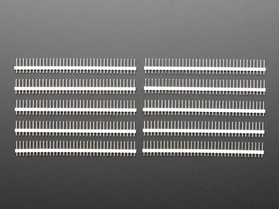 Break-Away 0.1" 36-Pin Strip Male Header - White - 10 Pack 1