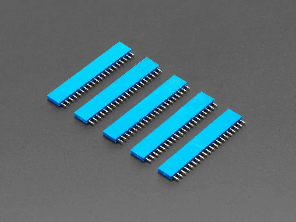 20-Pin 0.1" Female Header - Blue - 5 Pack 1