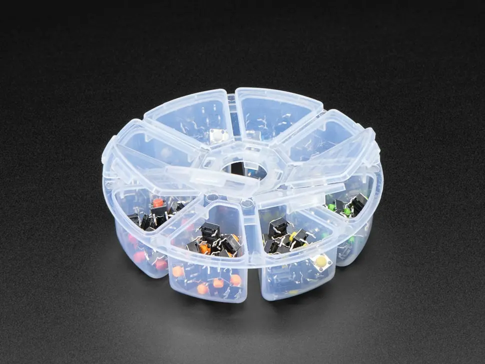 6Mm Rainbow Tactile Button Deluxe Party Tray - 160 Pieces 1
