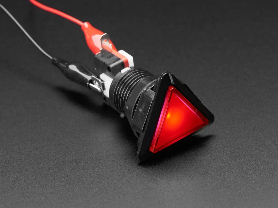 Led Illuminated Triangle Pushbutton - Red 1