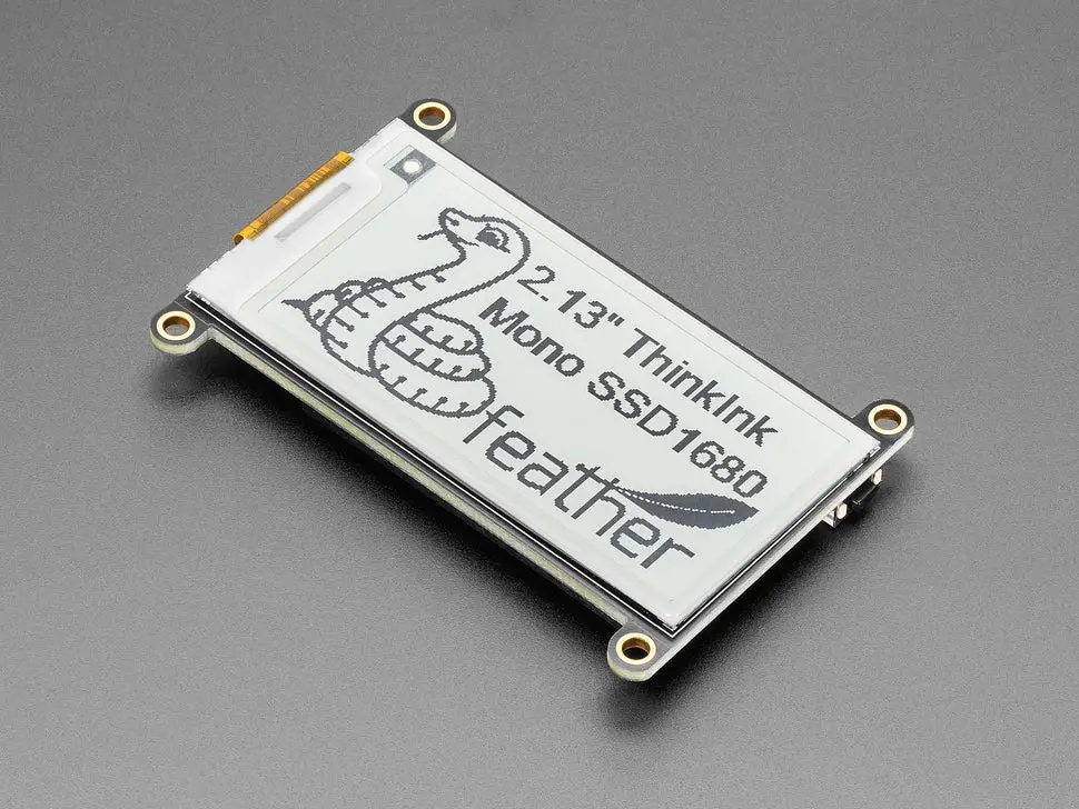 Adafruit 2.13" Monochrome Eink / Epaper Display Featherwing - 250X122 Monochrome With Ssd1680 1