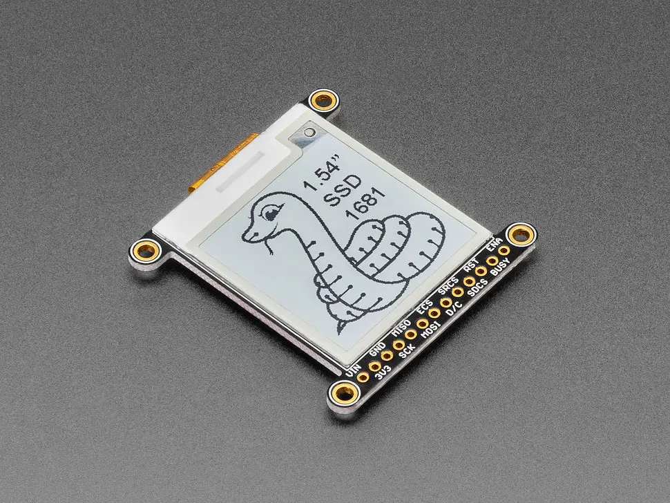 Adafruit 1.54" Monochrome Eink / Epaper Display With Sram - 200X200 With Ssd1681 And Eyespi 1