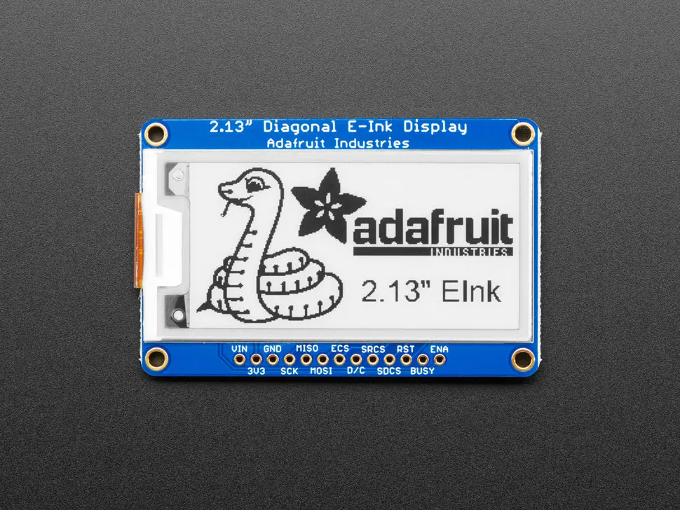 Adafruit 2.13" Monochrome Eink / Epaper Display With Sram - 250X122 Monochrome With Ssd1680 1