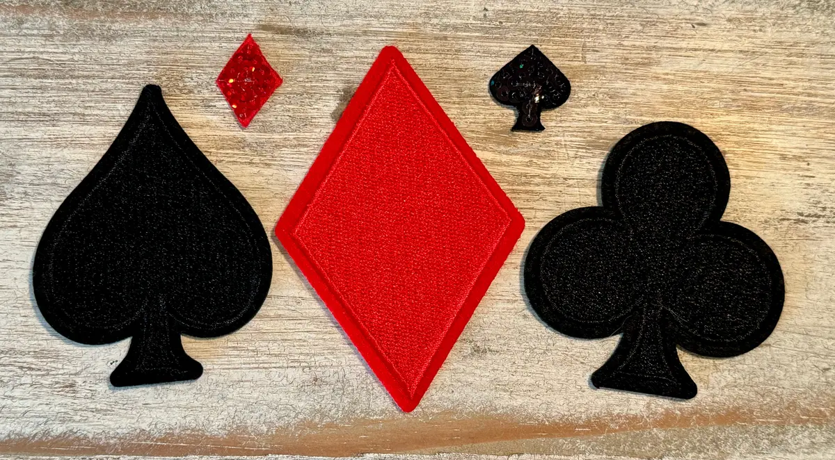 Playing Card Suit Iron On Patches 1
