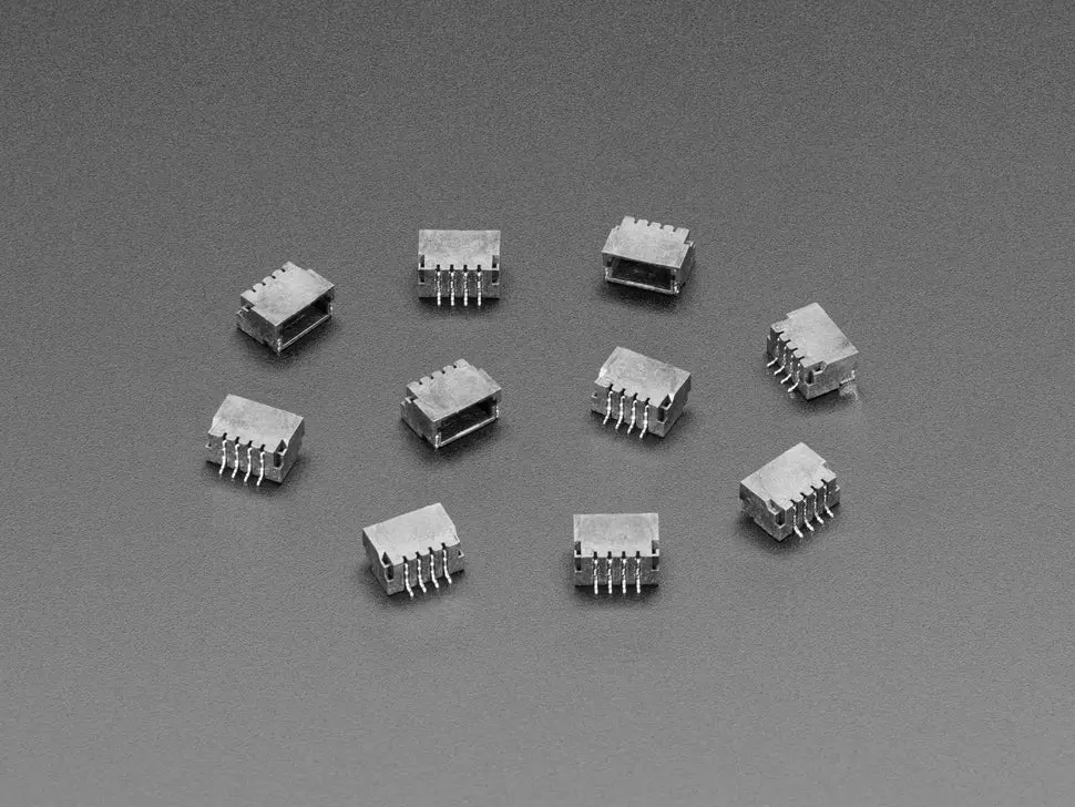 Jst Sh 4-Pin Right Angle Connector (10-Pack) - Qwiic Compatible 1