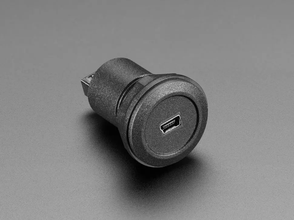 Usb Mini B Jack To Usb A Jack Round Panel Mount Adapter 1