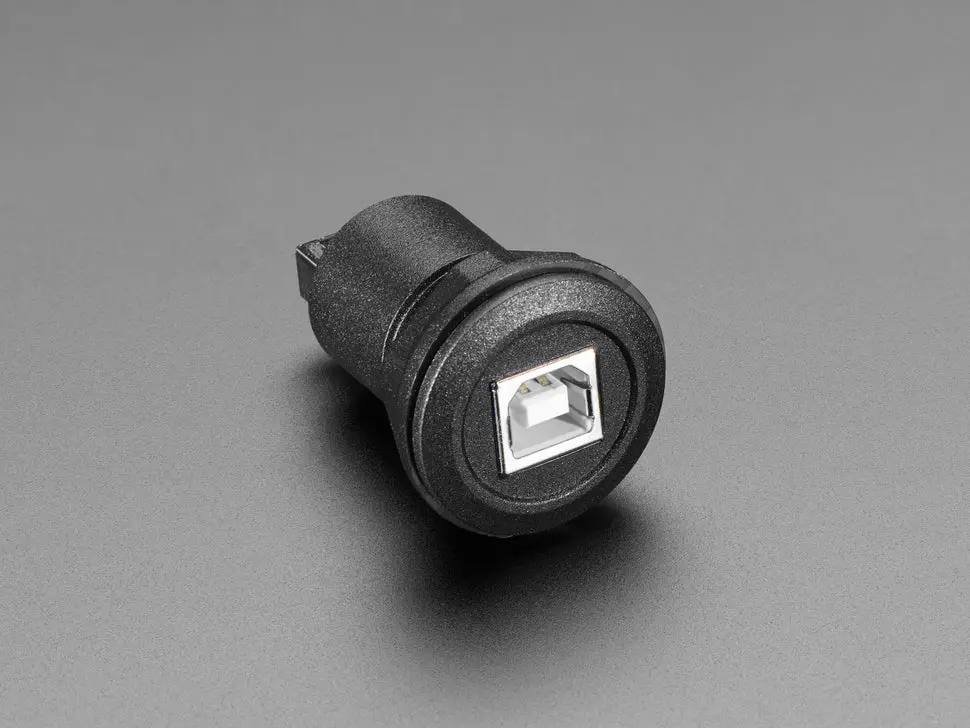 Usb B Jack To Usb A Jack Round Panel Mount Adapter 1