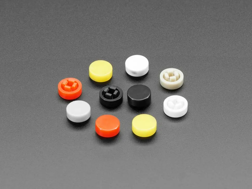 Plastic Button Caps For Square Top (10-Pack) - 8Mm Diameter 1