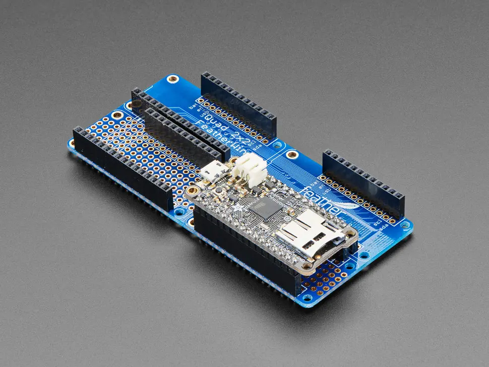 Adafruit Quad 2X2 Featherwing Kit With Headers 1