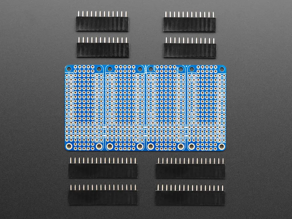 Adafruit Quad Side-By-Side Featherwing Kit With Headers 1
