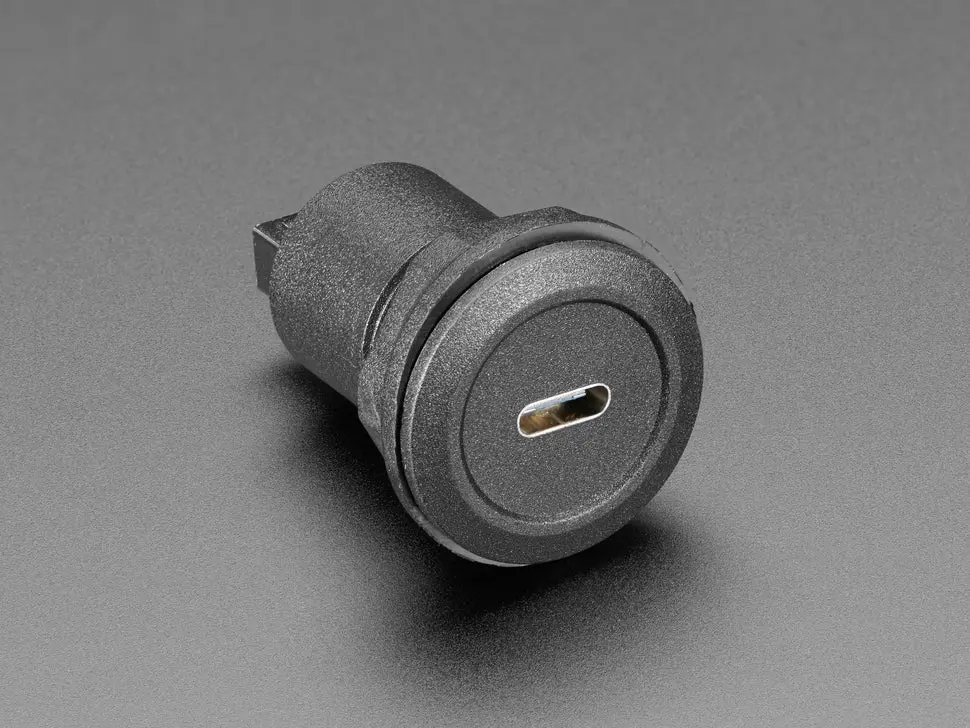 Usb C Jack To Usb A Jack Round Panel Mount Adapter 1