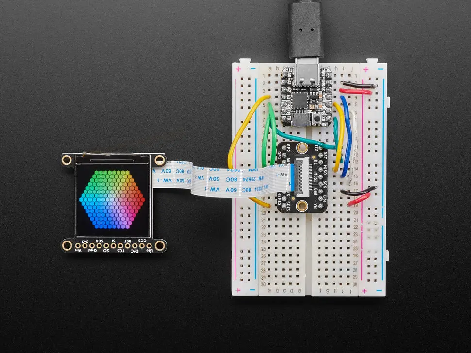 Adafruit 1.3" 240X240 Wide Angle Tft Lcd Display With Microsd - St7789 1