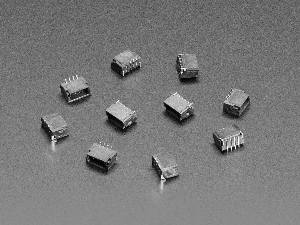 1Mm 4-Pin Vertical Connector - Jst Sh Compatible - 10 Pack - Qwiic Compatible 1