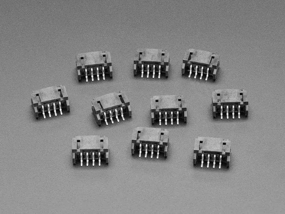 2Mm 4-Pin Horizontal Connector - Jst Ph Compatible - 10 Pack - Stemma 1