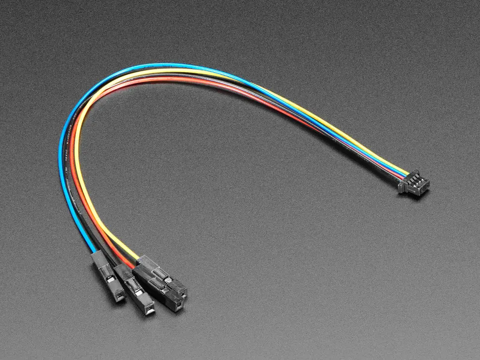 Stemma Qt / Qwiic Jst Sh 4-Pin Cable With Premium Female Sockets - 150Mm Long 1