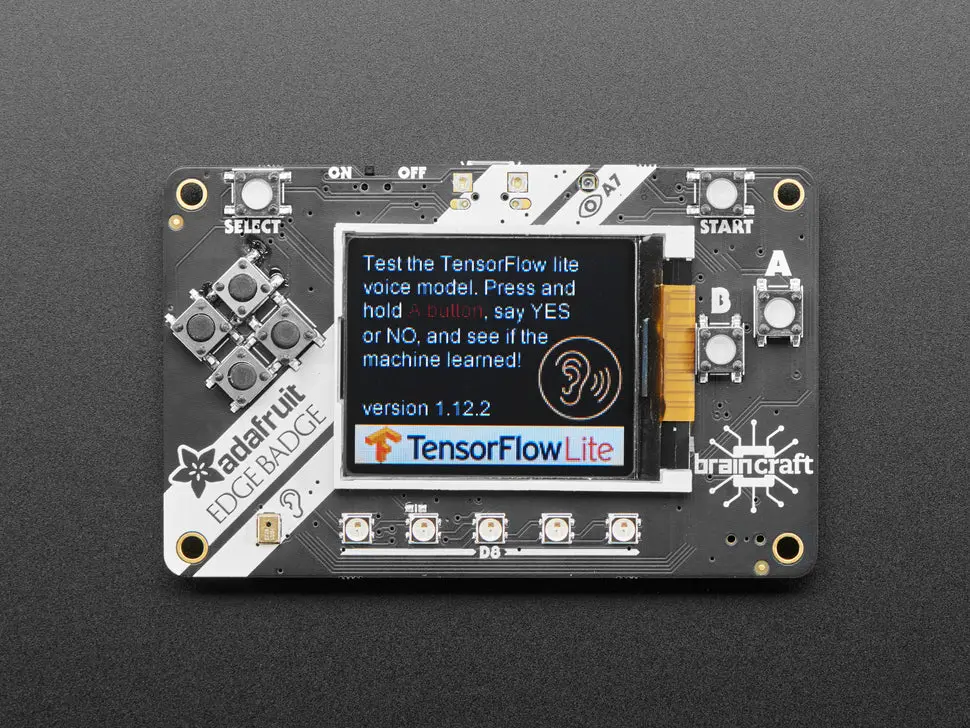 Adafruit Edgebadge - Tensorflow Lite For Microcontrollers 1