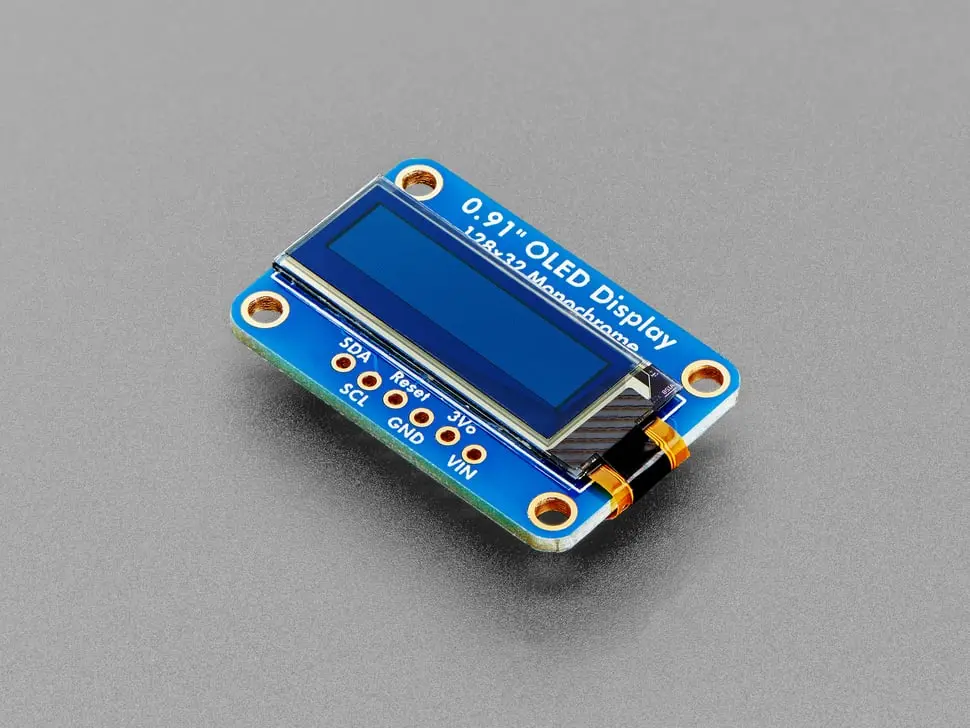 Monochrome 0.91" 128X32 I2c Oled Display - Stemma Qt / Qwiic 1