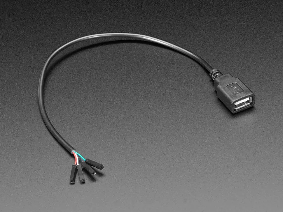 Usb Type A Jack Breakout Cable With Premium Female Jumpers - 30Cm 1